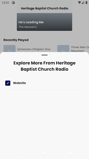Heritage Baptist Church Radio Screen 3
