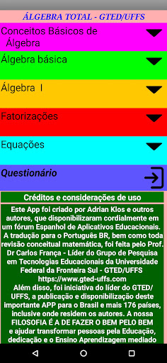 Álgebra Total - Gted/UFFS Screen 2