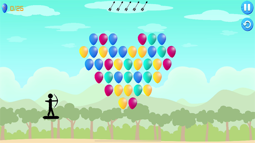 Android application Stickman Archer : Balloon Pop screenshort