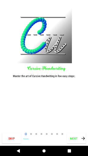 Android application Cursive Handwriting screenshort
