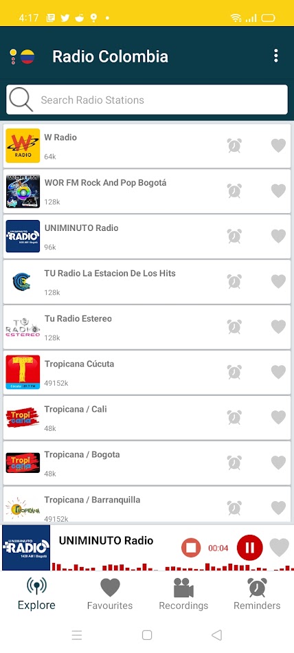 #5. Radio Colombia : Stream FM app (Android) 由: Nodem Technologies LTD