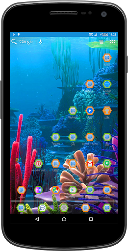 Android application Aquarium Theme and Launcher screenshort