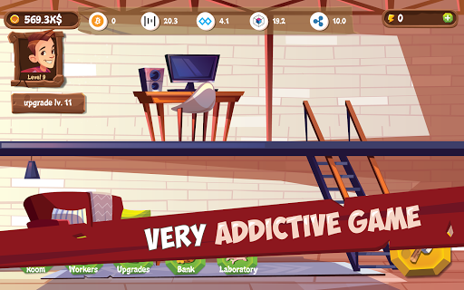 Android application Bitcoin Mining Idle Tycoon screenshort