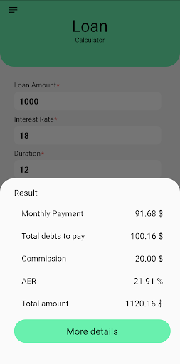 Loan calculator