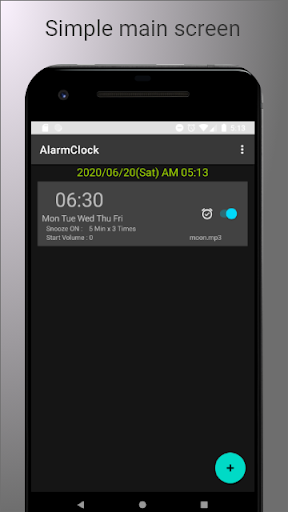 Simple Alarm Clock Screen 2