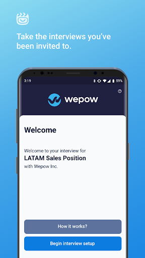 Android application Wepow Candidate screenshort