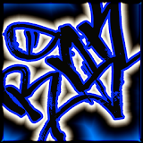 Graffiti Blue EvolveSms Theme icon