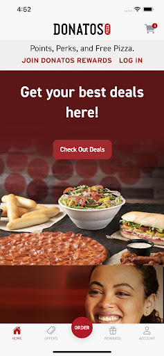 Android application Donatos Pizza screenshort