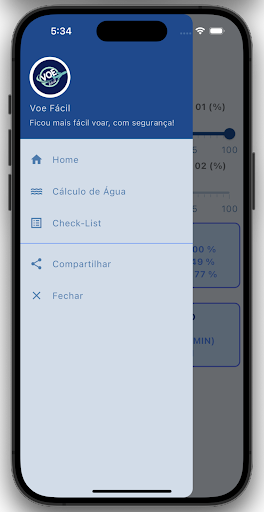 Android application Voe Fácil screenshort