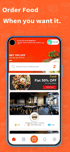 Android application HUNGRS: Food Delivery screenshort