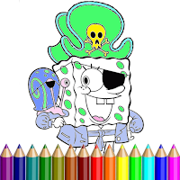 Coloring Sponge Yellow Pirate