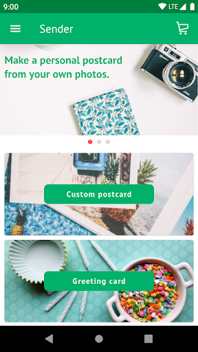 Android application Sender! screenshort