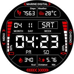 Marine Digital 2 Watch Face сүрөтчөсү