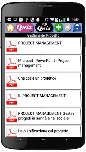 Android application Gestione del Progetto screenshort