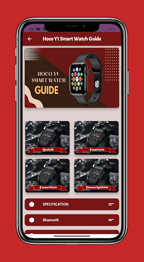 Android application Hoco Y1 Smart Watch Guide screenshort