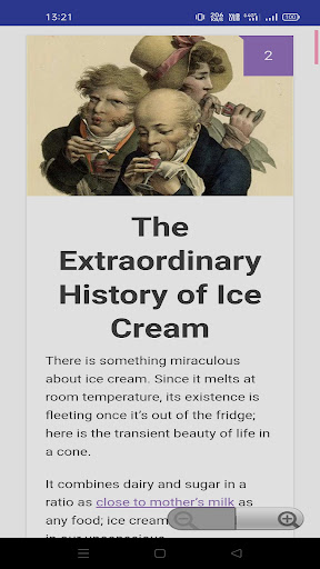 Android application History Of Ice Cream screenshort