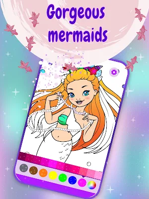 Mermaids Coloring Pages screenshot 8