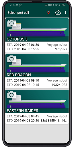 Android application arl Breakbulk Vessel Timesheet screenshort