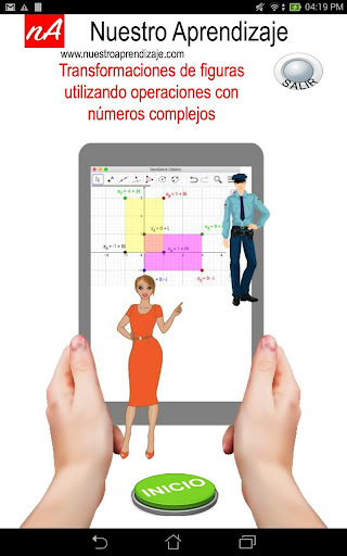 Android application Transformar rectángulos, opera screenshort