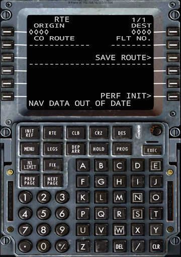 First Officer XPlaneCDU Screen 2