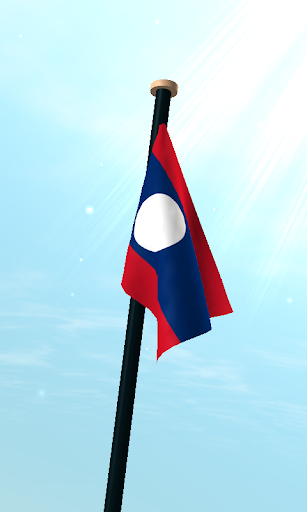 Laos Flag 3D Live Wallpaper Screen 3