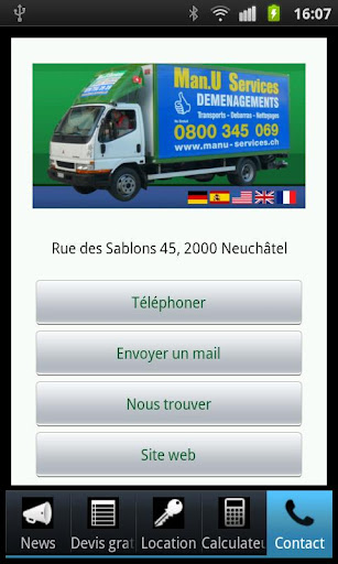 Man.U Services Déménagement Screen 2