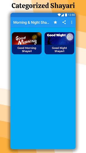 Android application Good Morning Night Shayari screenshort
