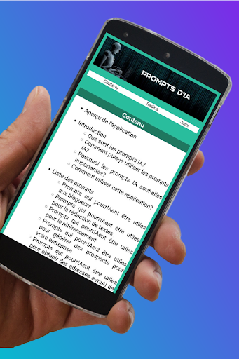Aperçu de l'application
