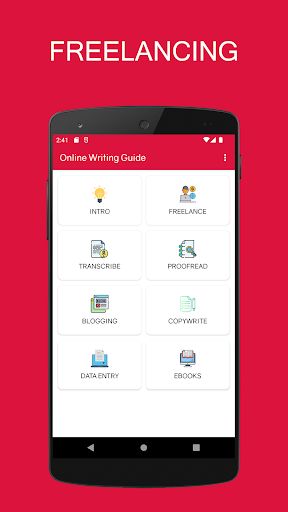 Android application Online Writing Jobs Guide screenshort