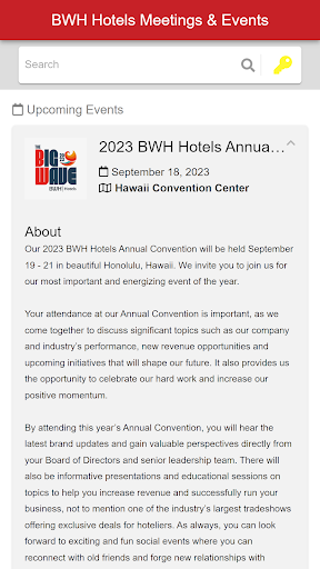 BWH Hotels Meetings & Events Screen 2