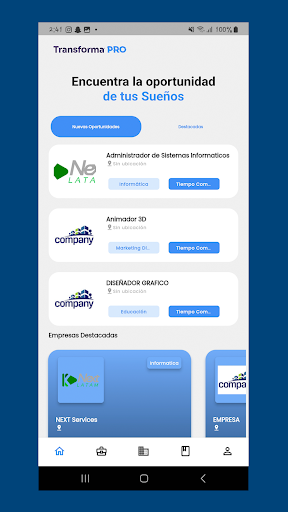Android application Transforma Pro screenshort
