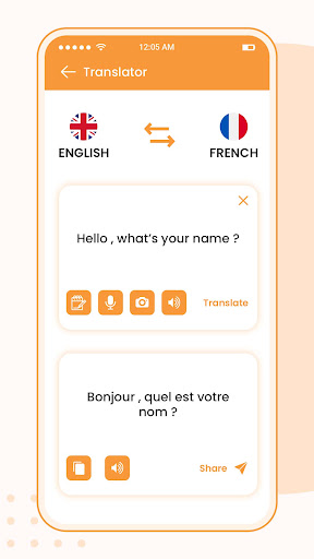 French English Translator Screen 3