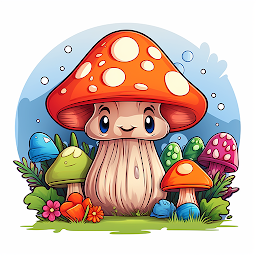 නිරූපක රූප Mushroom Coloring for Adults