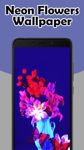 Neon Flowers Wallpaper
