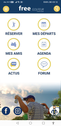 Android application Ugolf Ambassadeur screenshort