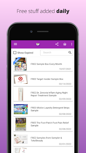Android application Freebie Stuff Online by Mail screenshort