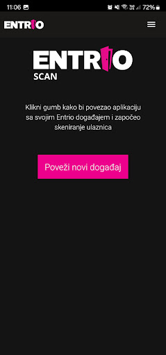 Android application Entrio scan screenshort
