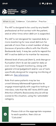 4AT Delirium Assessment Tool Screen 2