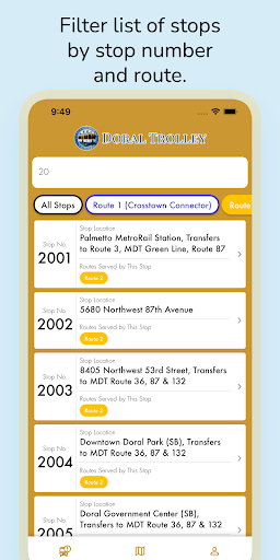 Doral Trolley Tracker Screen 2