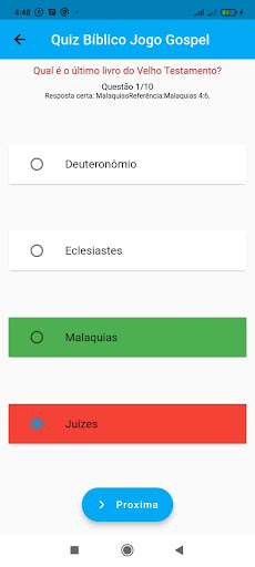 Quiz Bíblico Jogo Gospel Screen 3