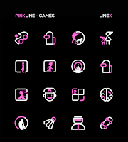 screenshot of PinkLine Icon Pack :LineX Pink