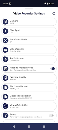 SVR: Background Video Recorder Screen 3