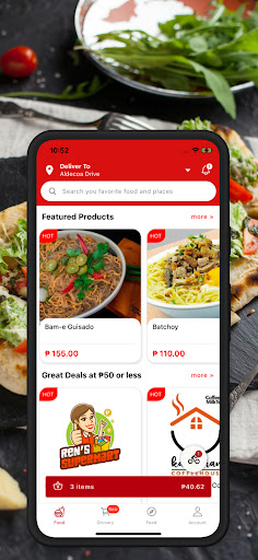 Android application Get Food - Local Food Delivery screenshort