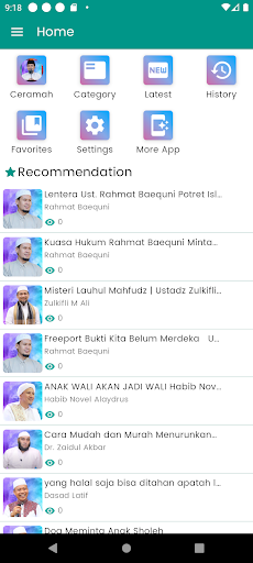 Android application Ceramah Ustad Abdullah Zaen screenshort