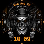 screenshot of Skull & Guns Watch Face 008