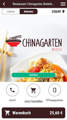Android application Restaurant Chinagarten screenshort