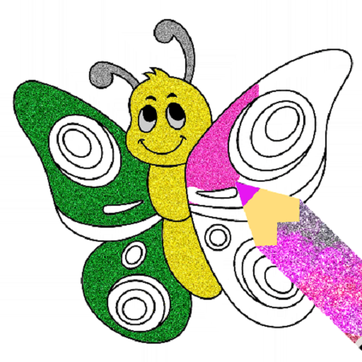 Glitter Butterfly Coloring