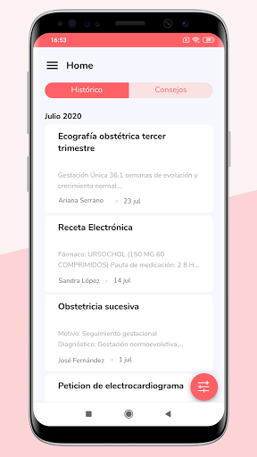 Android application Dexeus Mujer screenshort