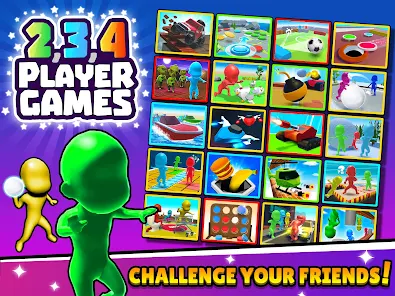 The 2 Players Game Spider : 9 minigames in 1 Party 2 3 4 Player Stickman  Challenge Smart Collection Puzzle School Kids Mini Box Nine In One  Antistress