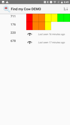 Android application CowManager: Find my Cow - Demo screenshort